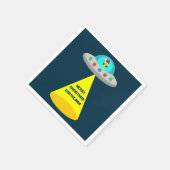 WeihnachtsUFO Ho Alien fliegende Untertasse Custom Serviette (Ecke)