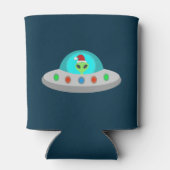 WeihnachtsUFO Ho Alien fliegende Untertasse Dosenkühler (Rückseite)