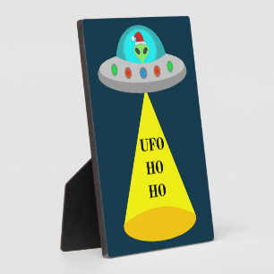 WeihnachtsUFO Ho Alien fliegende Untertasse Fotoplatte