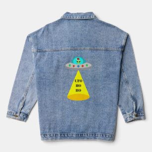 WeihnachtsUFO Ho Alien fliegende Untertasse Jeansjacke