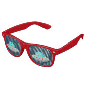WeihnachtsUFO Ho Alien fliegende Untertasse Partybrille (Schrägansicht)