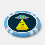 WeihnachtsUFO Ho Alien fliegende Untertasse Pokerchips (Einzeln)