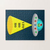 WeihnachtsUFO Ho Alien fliegende Untertasse Puzzle (Horizontal)