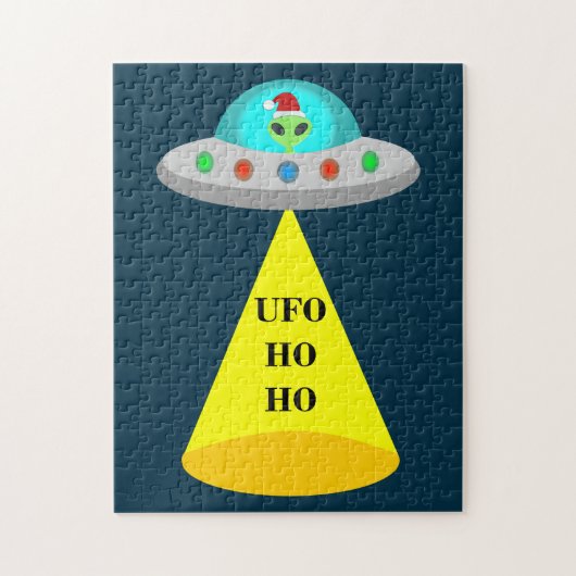 WeihnachtsUFO Ho Alien fliegende Untertasse Puzzle (Vertikal)