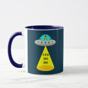 WeihnachtsUFO Ho Alien fliegende Untertasse Tasse
