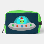 WeihnachtsUFO Ho Alien fliegende Untertasse Waschbeutel (Rückseite)