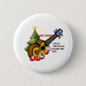 Weihnachtsukulele-Shirt Button (Vorderseite)