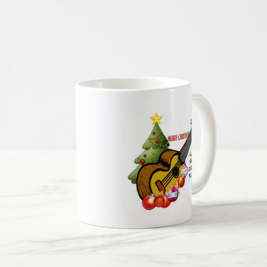 Weihnachtsukulele-Shirt Kaffeetasse (VorderseiteRechts)