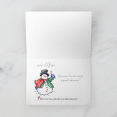 Weihnachtsumarbeitung Feiertagskarte (Innenseite)