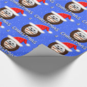 Weihnachtsumarmungs-Igel Geschenkpapier (Ecke)