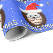 Weihnachtsumarmungs-Igel Geschenkpapier (Rolleneckpunkt)