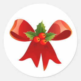 WeihnachtsUmschlag Aufkleber Stickers Red Ribbon H