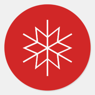 Weihnachtsumschlagsverschlüsse mit Schneeflockende Runder Aufkleber