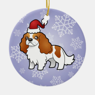 Weihnachtsunbekümmerter Königcharles Spaniel Keramikornament