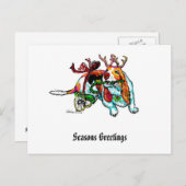 Weihnachtsunfähigkeits-Jagdhund-Postkarte Feiertagspostkarte (Vorne/Hinten)
