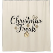 Weihnachtsungewöhnlicher Goldmessing Duschvorhang (Vorderseite)