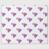 WeihnachtsUnicorn kacken Emoji Geschenkpapier (Flach)