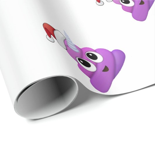 WeihnachtsUnicorn kacken Emoji Geschenkpapier (Rolleneckpunkt)