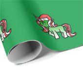 Weihnachtsunicorn-niedliches Geschenkpapier (Rolleneckpunkt)