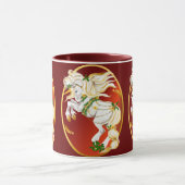 Weihnachtsunicorn-Oval-Tassen Tasse (Zentrum)