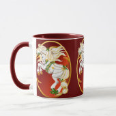 Weihnachtsunicorn-Oval-Tassen Tasse (Links)