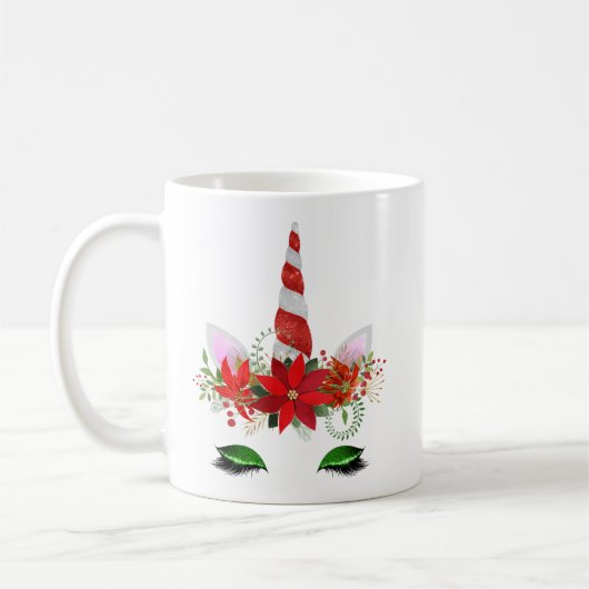 Weihnachtsunicorn-Tasse Kaffeetasse (Links)