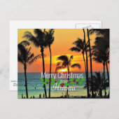 Weihnachtsuntergang in Hawaii Postkarte (Vorne/Hinten)