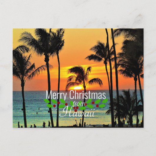Weihnachtsuntergang in Hawaii Postkarte (Vorderseite)