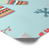 Weihnachtsuntergrund, nahtlos verpacktes Papier Poster (Ecke)