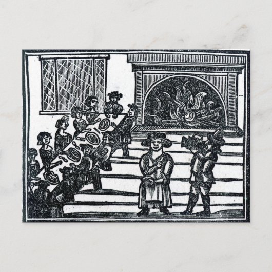 Weihnachtsunterhaltung Feiertagspostkarte (Vorderseite)