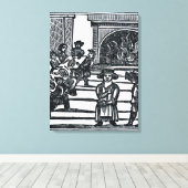 Weihnachtsunterhaltung Leinwanddruck (Insitu (Holzboden))