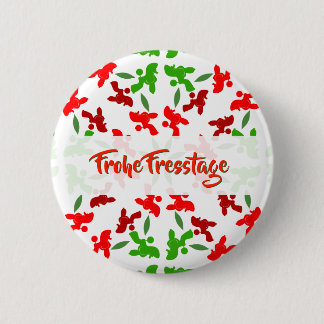 Weihnachtsunterhaltung mit Poodhundmuster Button