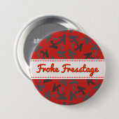 Weihnachtsunterhaltung mit Poodhundmuster Button (Vorne & Hinten)