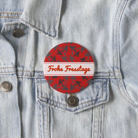 Weihnachtsunterhaltung mit Poodhundmuster Button (Beispiel)