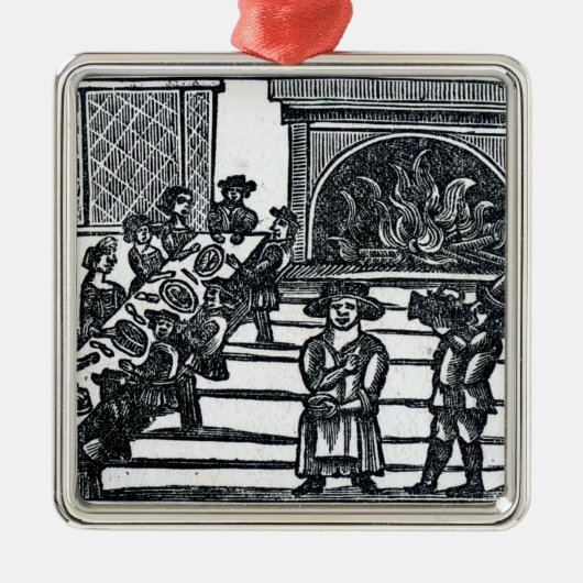 Weihnachtsunterhaltung Ornament Aus Metall (Vorne)