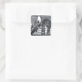Weihnachtsunterhaltung Quadratischer Aufkleber (Tasche)