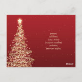 Weihnachtsunterkunft Rotes Gold Postkarte (Rückseite)