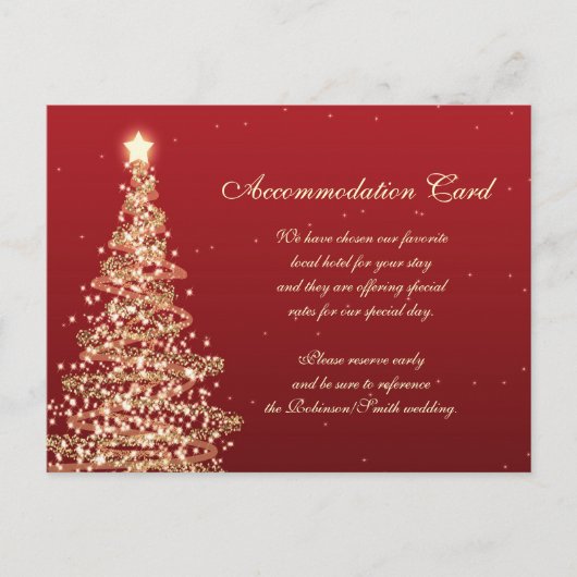 Weihnachtsunterkunft Rotes Gold Postkarte (Vorderseite)