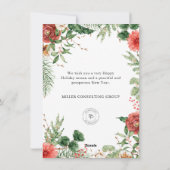 Weihnachtsunternehmen Feiertagskarte (Rückseite)