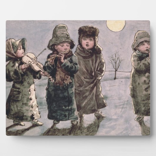 Weihnachtsunterricht (mit Papier) Fotoplatte (Vorderseite)