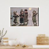 Weihnachtsunterricht (mit Papier) Poster (Küche)