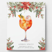 Weihnachtsunterschrift Trinkzeichen Fotoplatte (Vorderseite)