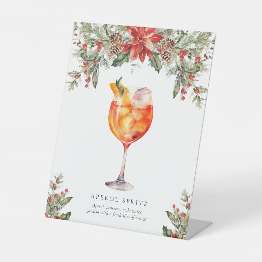 Weihnachtsunterschrift Trinkzeichen Sockelschild (Vorderseite)