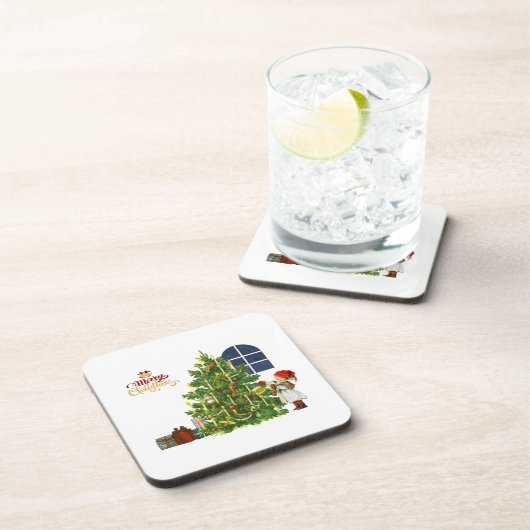 WeihnachtsUntersetzer Getränkeuntersetzer (Rechte Seite)