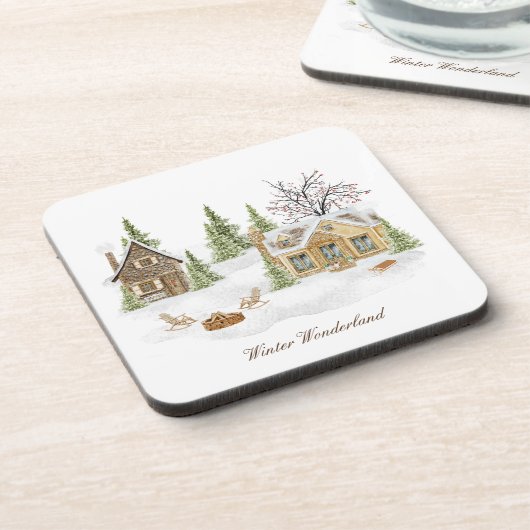 WeihnachtsUntersetzer Getränkeuntersetzer (Linke Seite)