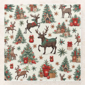 WeihnachtsUntersetzer Glasuntersetzer (Vorderseite)