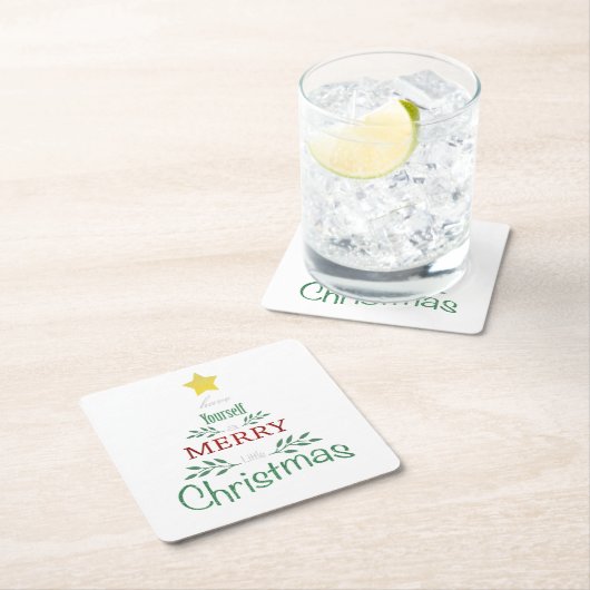 WeihnachtsUntersetzer Rechteckiger Pappuntersetzer (Vor Ort)