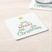 WeihnachtsUntersetzer Rechteckiger Pappuntersetzer (angewinkelt)