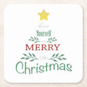 WeihnachtsUntersetzer Rechteckiger Pappuntersetzer (Vorderseite)