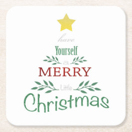 WeihnachtsUntersetzer Rechteckiger Pappuntersetzer